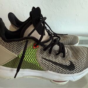 Nike LeBron Witness Black and Neon Yellow Mesh Sneakers